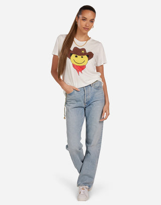 Lauren Moshi Wolf Cowboy Happyface Tee