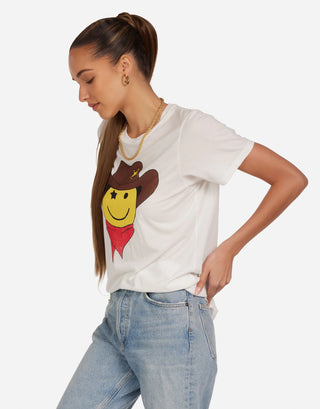 Lauren Moshi Wolf Cowboy Happyface Tee