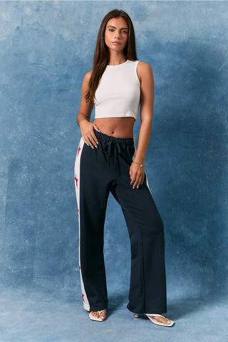 Leap of Fate Wide Leg Star Sweatpants