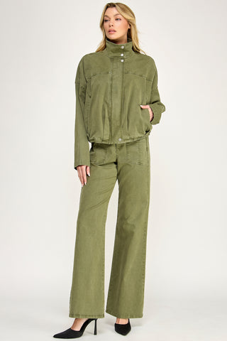 Level 99 Blake Funnel Neck Bomber Jacket