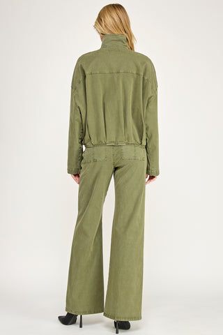 Level 99 Blake Funnel Neck Bomber Jacket