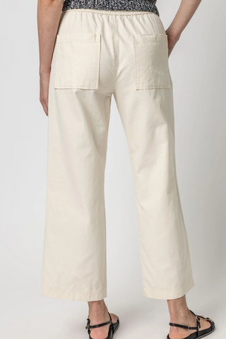 Lilla P Canvas Drawstring Pants in Ecru - Premium pants at Lonnys NY - Just $172! Shop Womens clothing now 