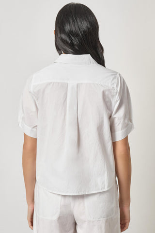 Lilla P Folded Sleeve Button Down Shirt