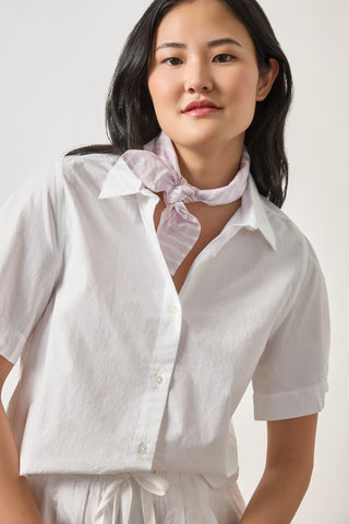 Lilla P Folded Sleeve Button Down Shirt