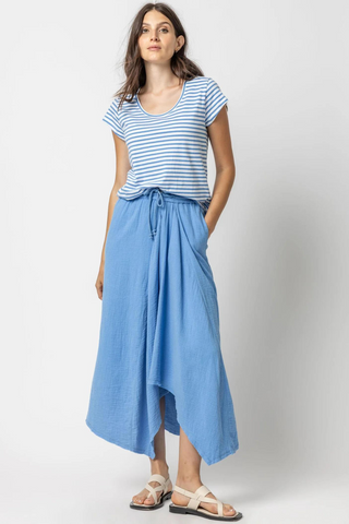 Lilla P Gauze Waterfall Skirt - Premium Skirts from LILLA P - Just $150! Shop now 
