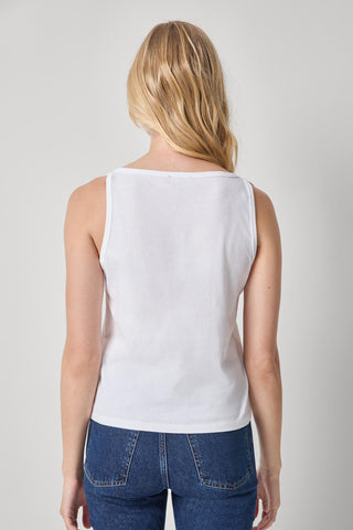 Lilla P Organic V Neck Tank Top