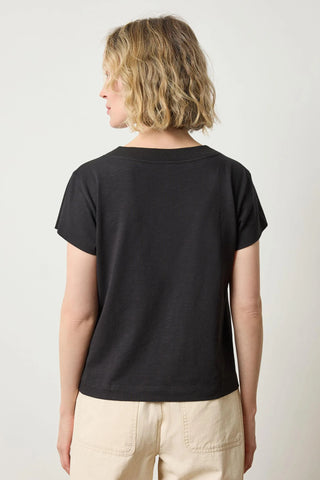 Lilla P Relaxed Short Sleeve V Neck Tee