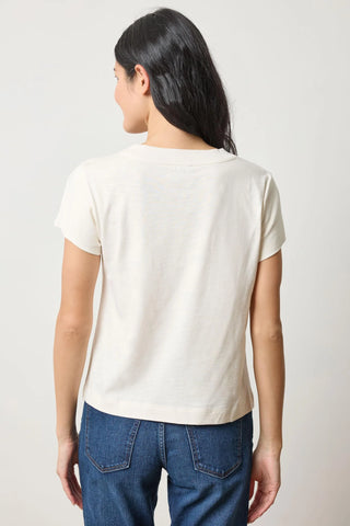 Lilla P Relaxed Short Sleeve V Neck Tee