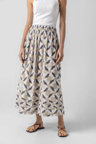 Lilla P Shirred Ikat Print Skirt - Premium clothing at Lonnys NY - Just $165! Shop Womens clothing now 