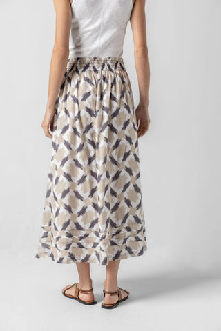 Lilla P Shirred Ikat Print Skirt - Premium clothing at Lonnys NY - Just $165! Shop Womens clothing now 