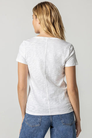 Lilla P V-Neck Short Sleeve Back Seam T-Shirt - Premium Tee Shirt at Lonnys NY - Just $77! Shop Womens clothing now 