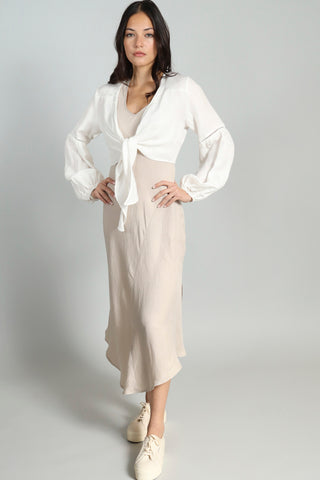 Lola + Sophie Tie Front Shrug