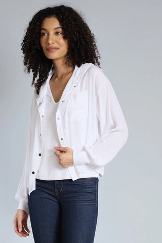 Lola + Sophie D-Satin Cropped Hoodie - Premium clothing at Lonnys NY - Just $190! Shop Womens clothing now 