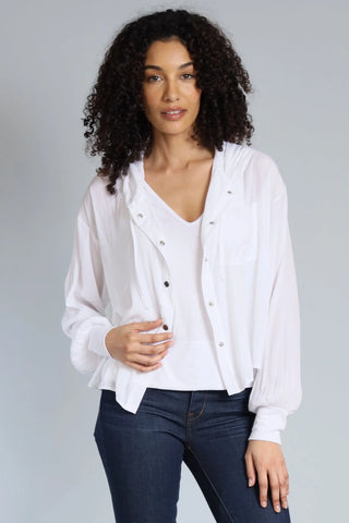 Lola + Sophie D-Satin Cropped Hoodie - Premium clothing at Lonnys NY - Just $190! Shop Womens clothing now 