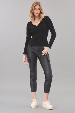 Lola & Sophie Exposed Seam Long Sleeve Top - Premium clothing at Lonnys NY - Just $72! Shop Womens clothing now 