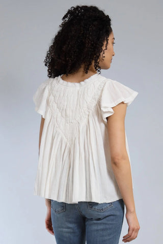 Lola + Sophie Flutter Sleeve Gauze Top - Premium clothing at Lonnys NY - Just $139! Shop Womens clothing now 
