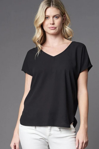 Lola & Sophie Hybrid Drop Shoulder Tee - Premium Shirts & Tops at Lonnys NY - Just $91! Shop Womens clothing now 
