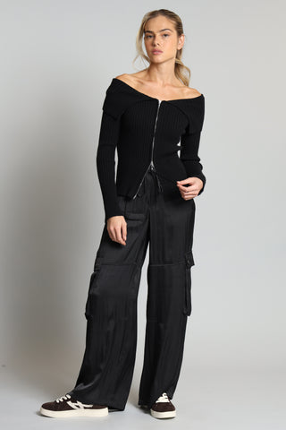 Lola + Sophie Marilyn Zip Front Sweater