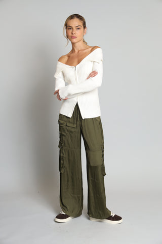 Lola + Sophie Marilyn Zip Front Sweater