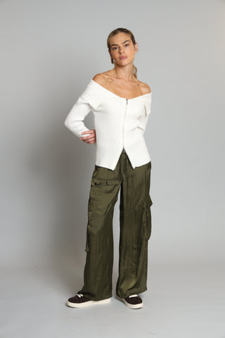 Lola + Sophie Marilyn Zip Front Sweater