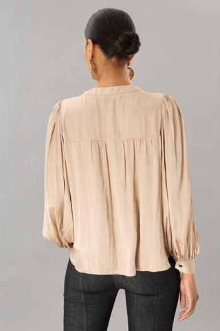 Lola & Sophie Vintage Satin V-Neck Blouse - Premium clothing at Lonnys NY - Just $173! Shop Womens clothing now 