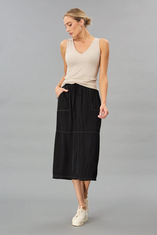 Lola & Sophie Contrast Stitch Skirt - Premium  at Lonnys NY - Just $149! Shop Womens clothing now 