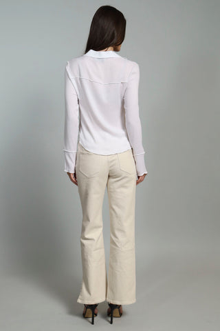 Lola & Sophie Yummy Crepe Button Down Shirt