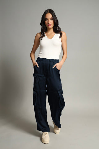 Lola + Sophie Wide Leg Cargo Pants