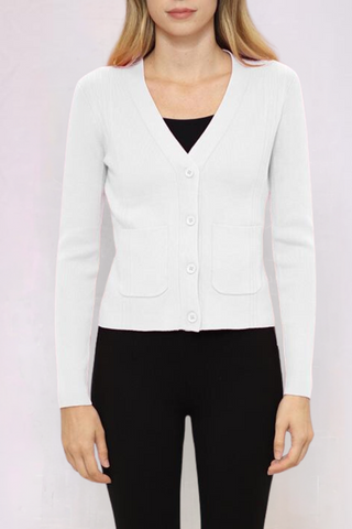 Lonnys Long Sleeve 3 Button V-Neck Cardi W/Pockets - Premium sweater from Lonnys NY - Just $97! Shop now 