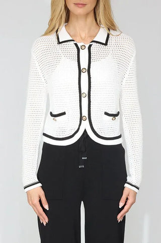 Lonnys Pointelle Cropped Cardigan - Premium clothing at Lonnys NY - Just $173! Shop Womens clothing now 