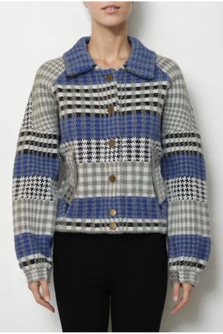 Lonnys Mixed Plaid Jacket - Premium clothing at Lonnys NY - Just $122! Shop Womens clothing now 