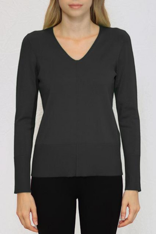 Lonnys V-Neck long sleeve pullover w front and back seam - Premium sweater from Lonnys NY - Just $97! Shop now 