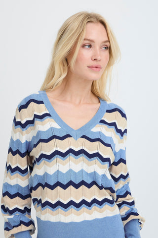 Love & Luxury Morla V Neck Pointelle Shirt