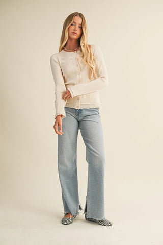 Love & Luxury Ribbed Sweater Cardigan