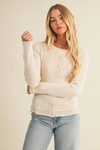 Love & Luxury Ribbed Sweater Cardigan
