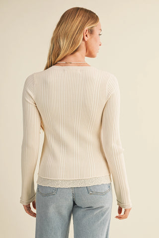 Love & Luxury Ribbed Sweater Cardigan