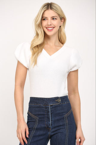 Love & Revenge Puff Sleeve Sweater - Premium clothing at Lonnys NY - Just $66! Shop Womens clothing now 