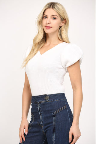 Love & Revenge Puff Sleeve Sweater - Premium clothing at Lonnys NY - Just $66! Shop Womens clothing now 