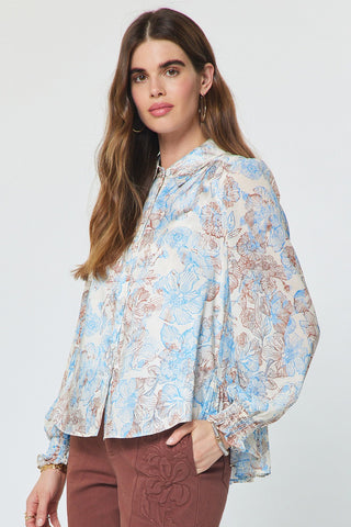 Madison Floral Button Down Blouse
