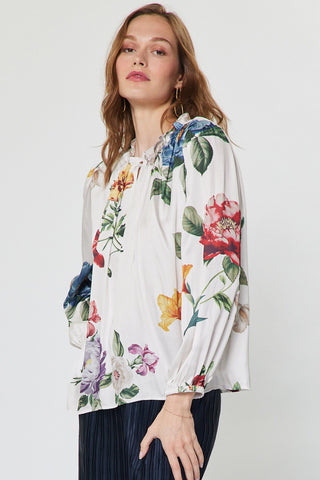 Madison Ruffle Neck Long Sleeve Blouse