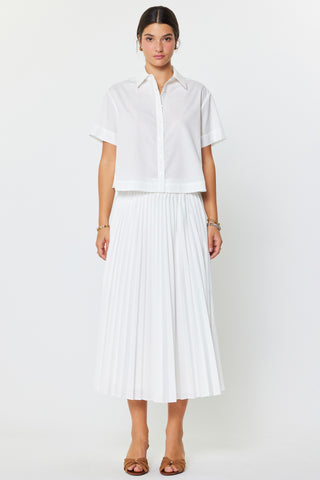 Madison Cropped Pleated Back Shirt