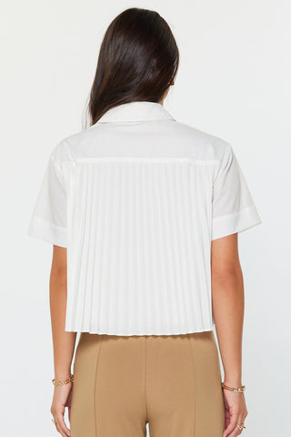 Madison Cropped Pleated Back Shirt