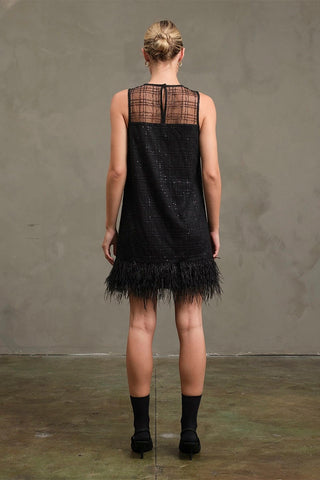 Madison Feather Trim Dress