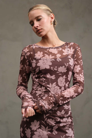 Floral Mesh Dress
