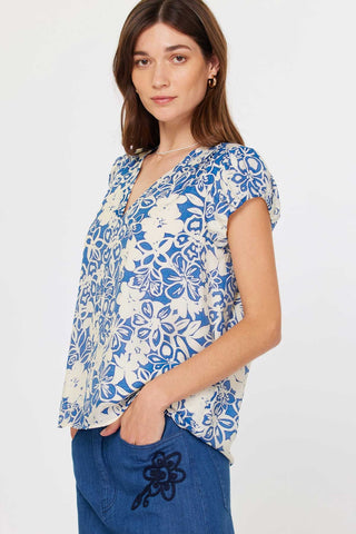 Madison Floral Cap Sleeve Blouse - Premium clothing at Lonnys NY - Just $72! Shop Womens clothing now 