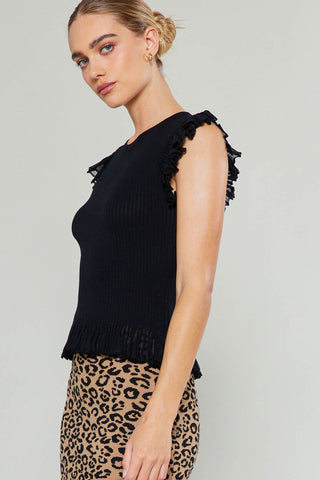 Madison Flutter Sleeve Sweater Top - Premium clothing at Lonnys NY - Just $70! Shop Womens clothing now 