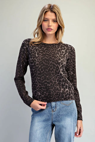 Madison Leopard Print Sweater