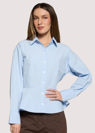 Madison Lilia Sky Peplum Top