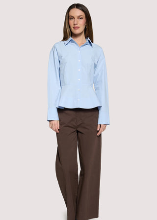 Madison Lilia Sky Peplum Top