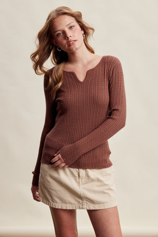 Madison V Neck Knit Sweater